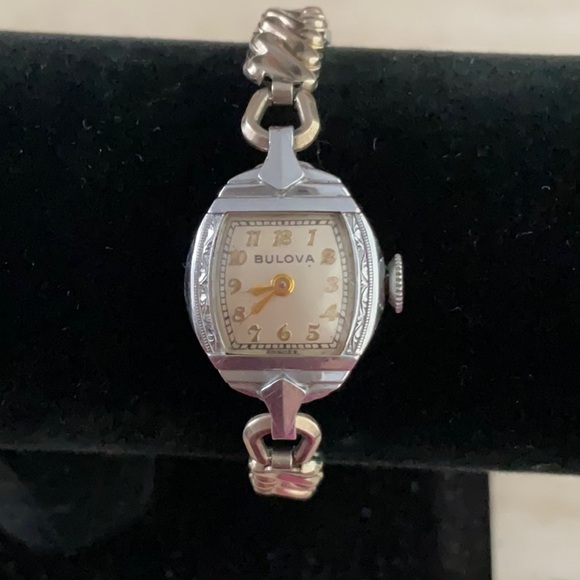 Bulova Watch 10K Gold La Petite Vintage Women Art Deco 1940s For Repair Or Parts main image 9